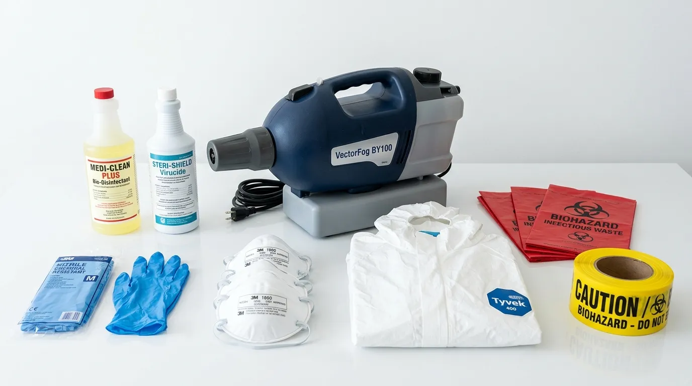 Professional biohazard remediation crew working in West Bridgewater